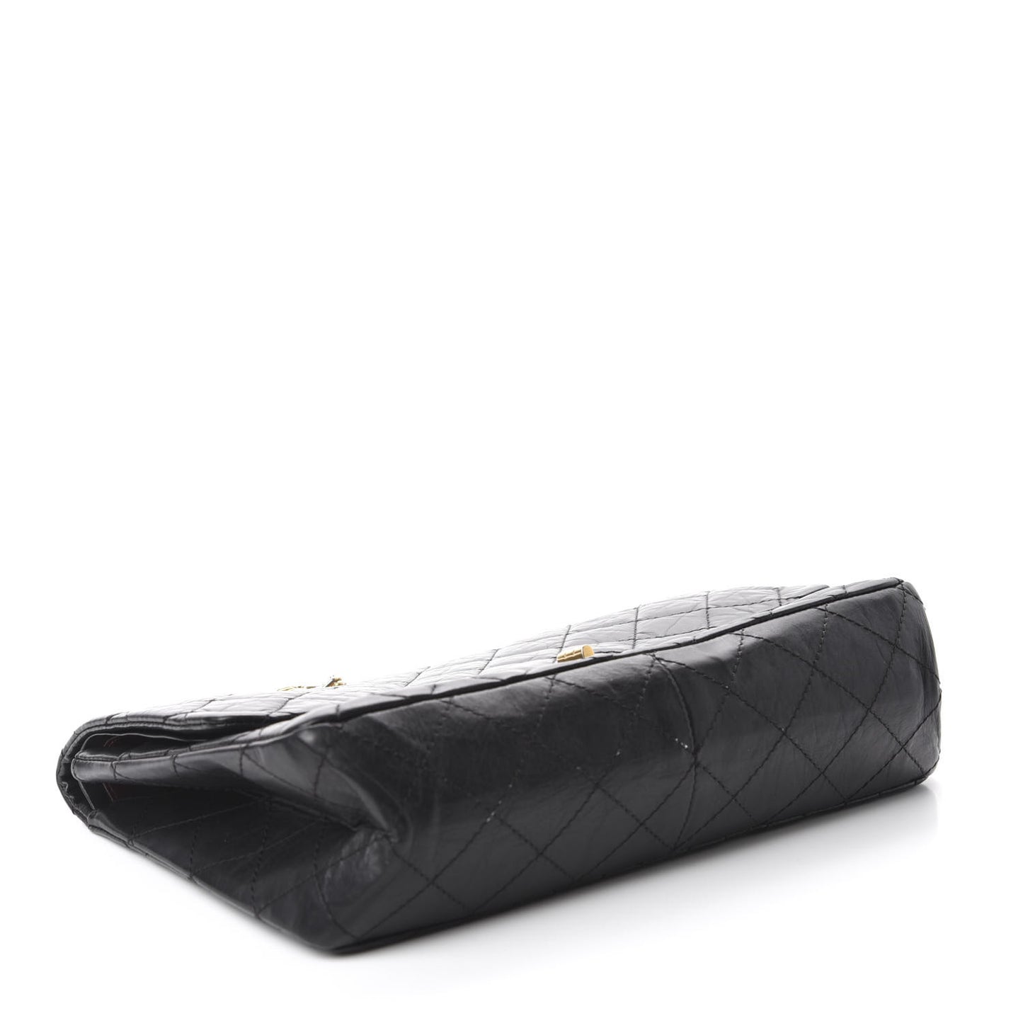 Aged Calfskin Quilted 2.55 Reissue 227 Flap Black