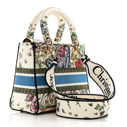 Christian Dior Canvas D-Constellation Embroidered Medium Lady D-Lite Latte Multicolor 3 of 8