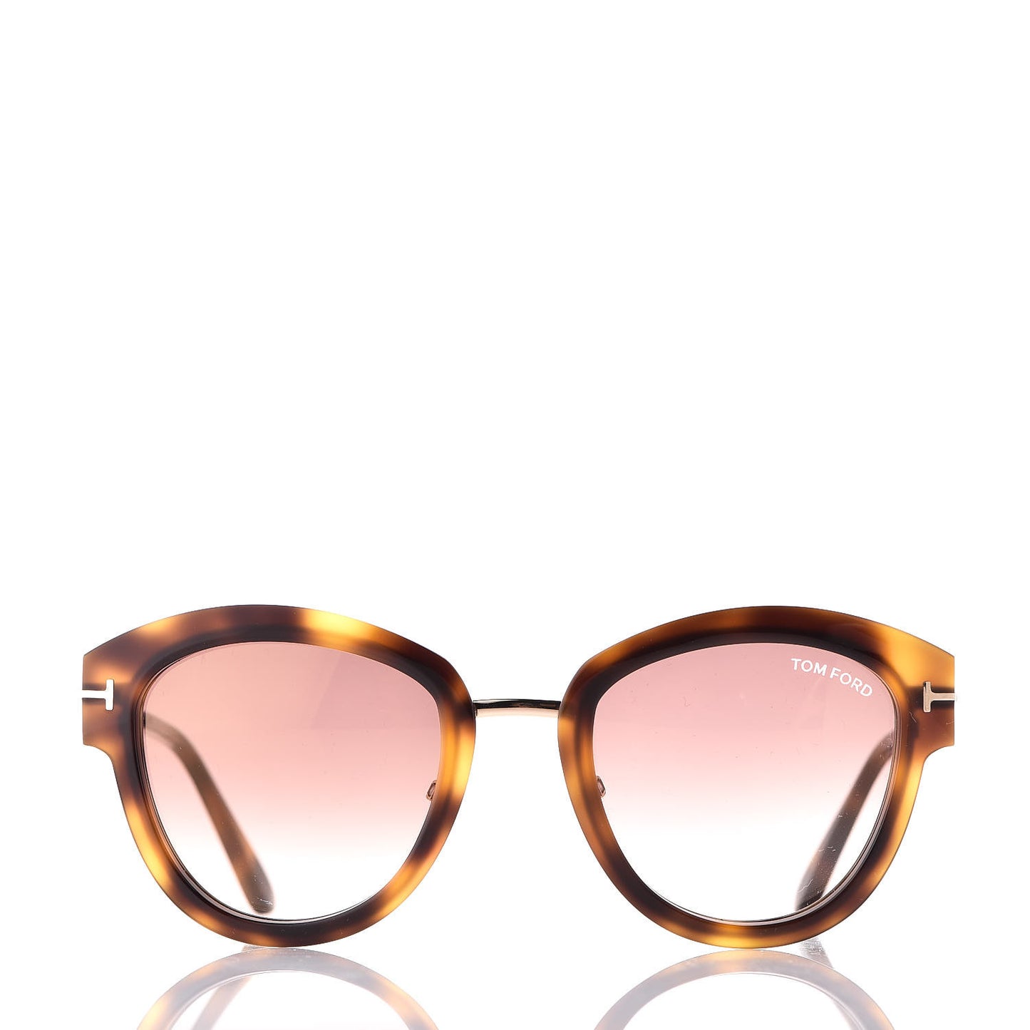 Mia Soft Rounded Sunglasses TF574 Dark Havana