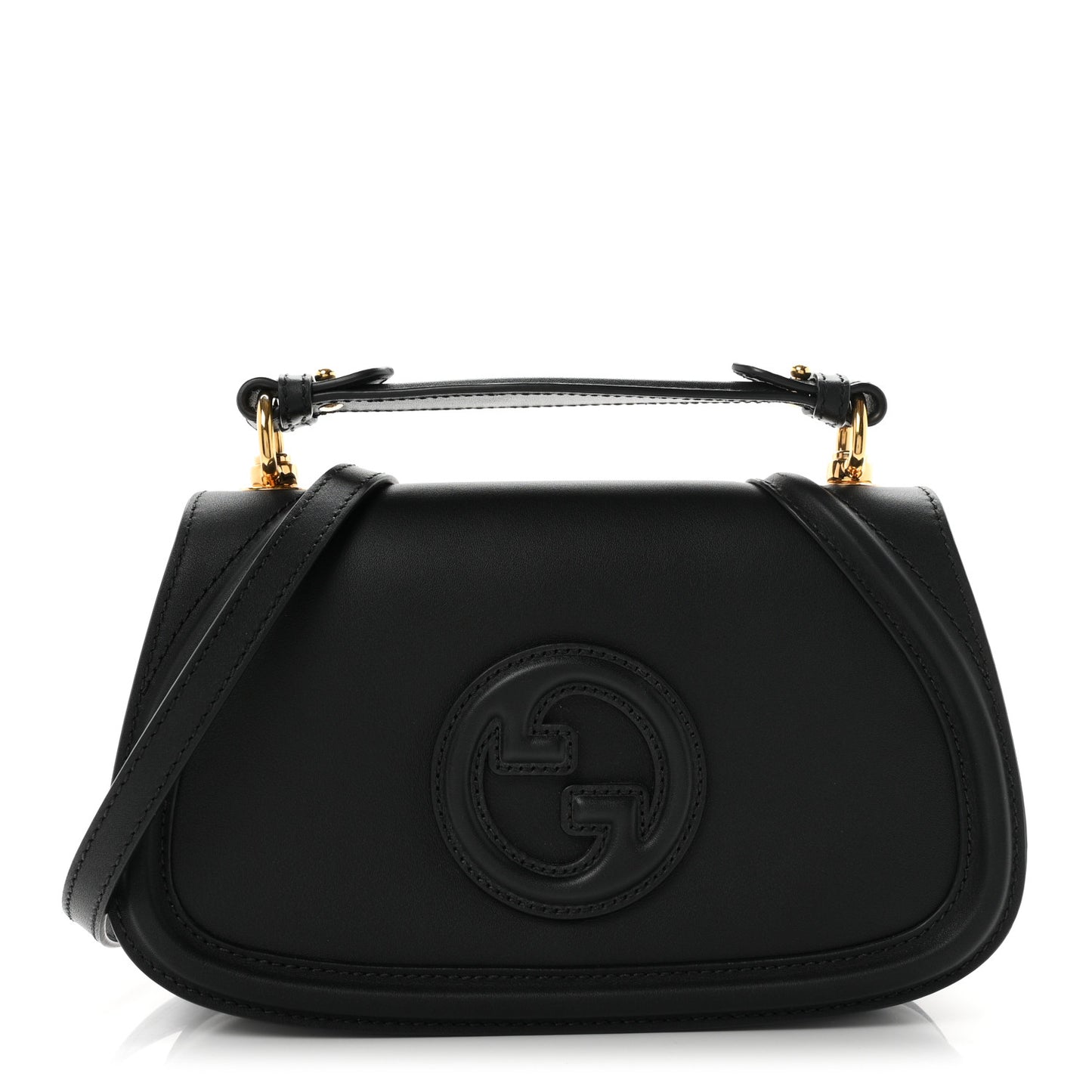 Roxy Calfskin Medium Blondie Top Handle Bag Black