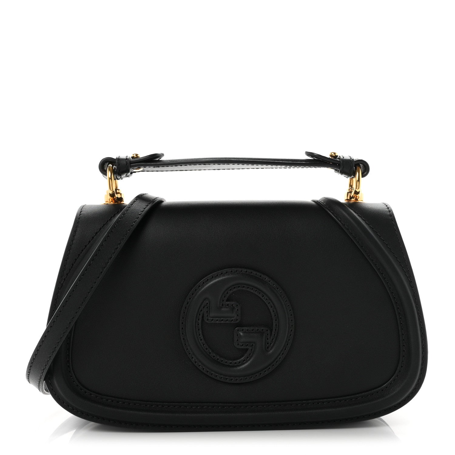 Gucci Roxy Calfskin Medium Blondie Top Handle Bag Black 1 of 10