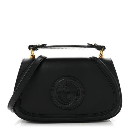 Gucci Roxy Calfskin Medium Blondie Top Handle Bag Black 1 of 10