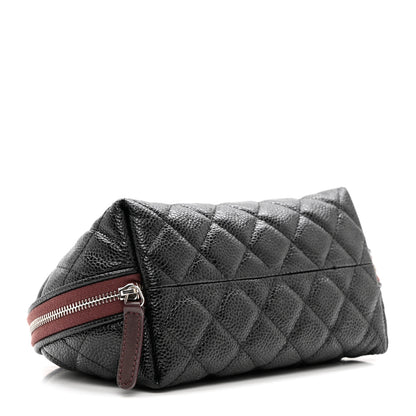 Chanel Caviar Quilted Small Curvy Cosmetic Case Black 4 of 8