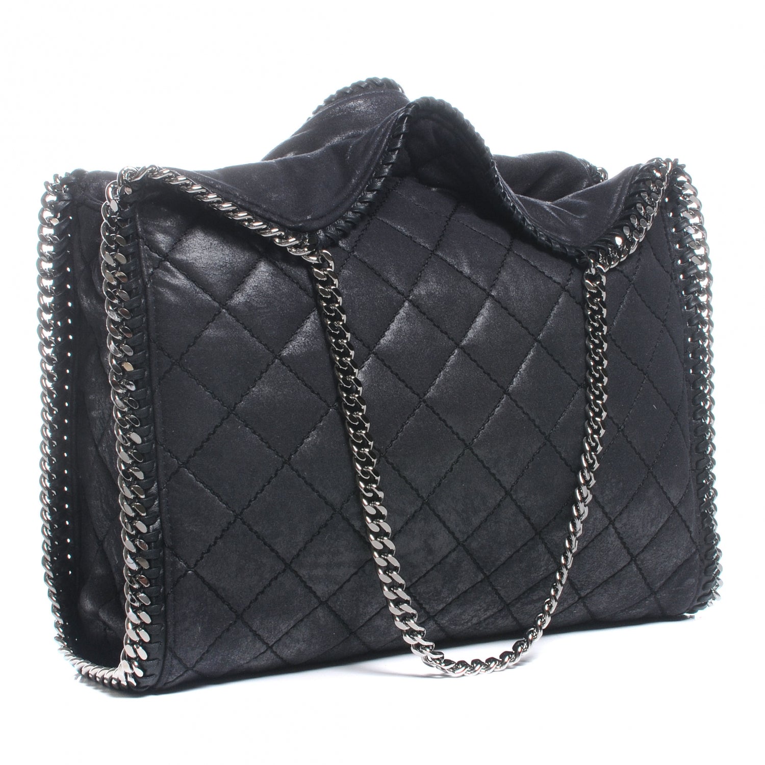 Stella McCartney Faux Leather Quilted Falabella Black 3 of 7