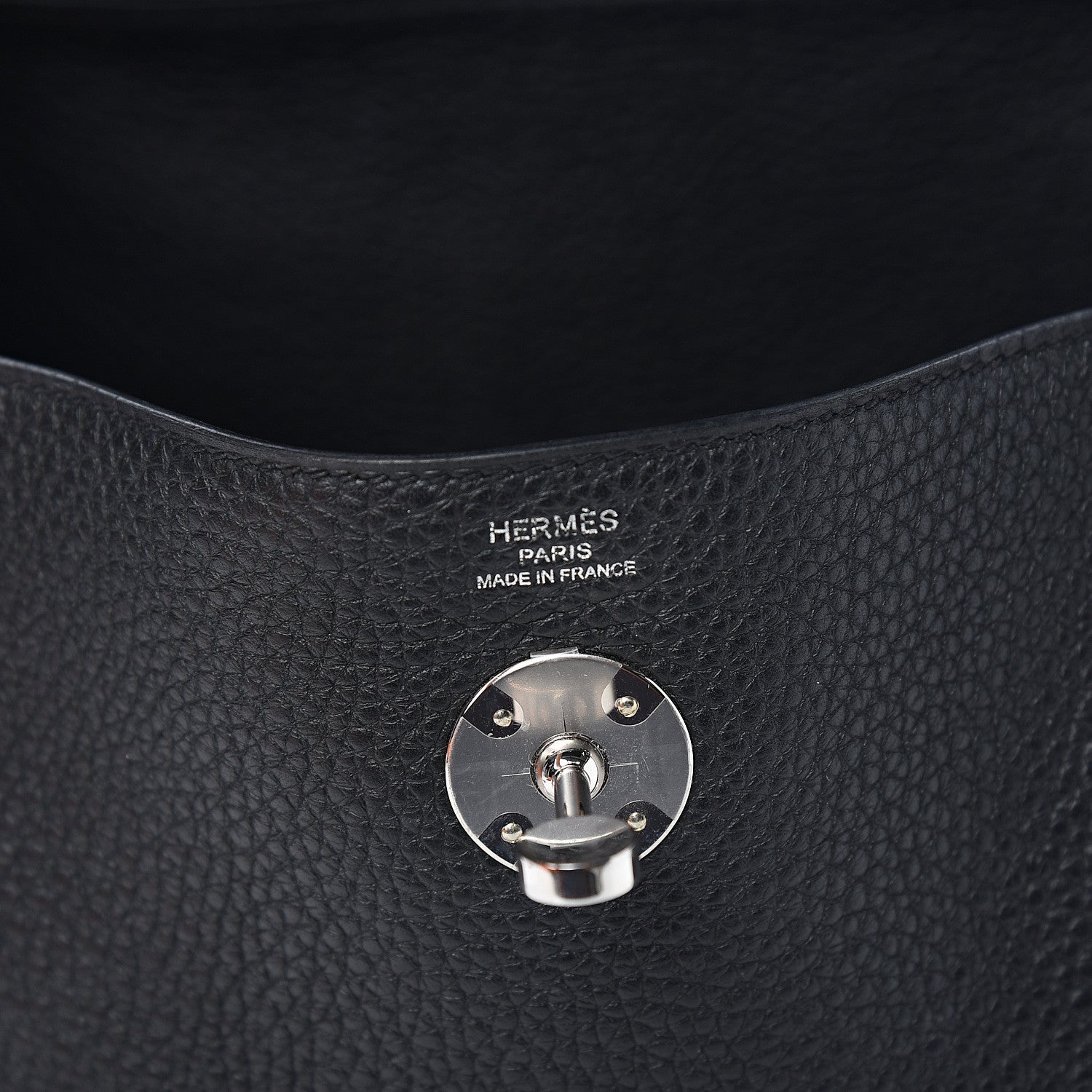 Hermes Taurillon Clemence Lindy 26 Black 2 of 9