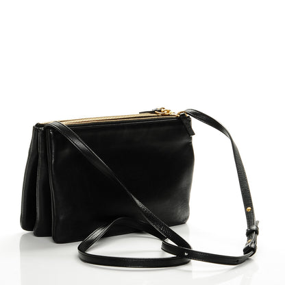 Celine Lambskin Small Trio Crossbody Bag Black 3 of 6