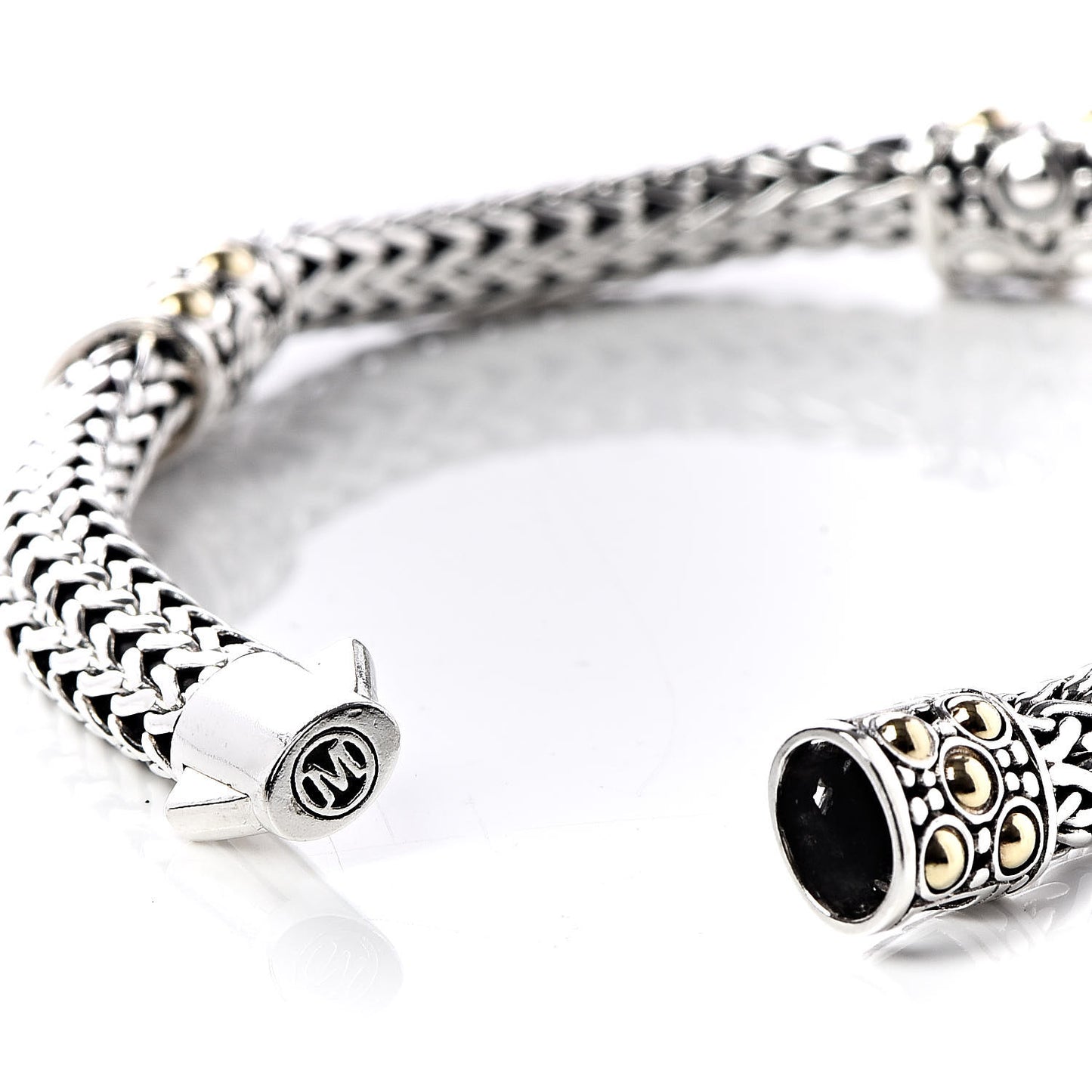 Sterling Silver 18K Yellow Gold Jaisalmer Four Station Bracelet M