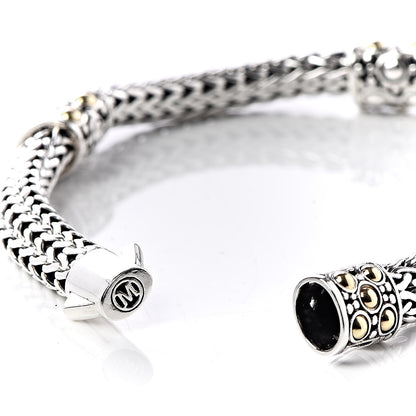John Hardy Sterling Silver 18K Yellow Gold Jaisalmer Four Station Bracelet M 4 of 5