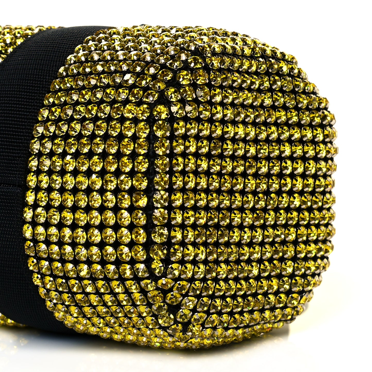 Mesh Crystal Rhinestone Mini Cruiser Duffle Lemon