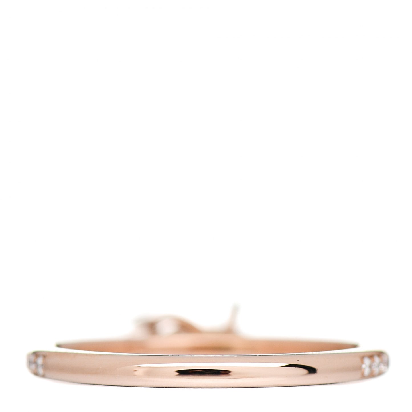18K Rose Gold Diamond Kelly Clochette Ring 50 5.25