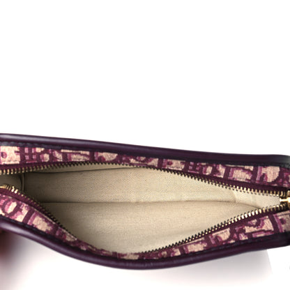Christian Dior Oblique Diorquake Clutch Burgundy 6 of 10