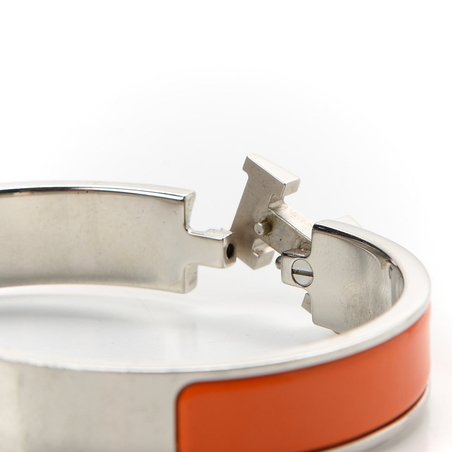 Enamel Narrow Clic Clac H Bracelet GM Orange