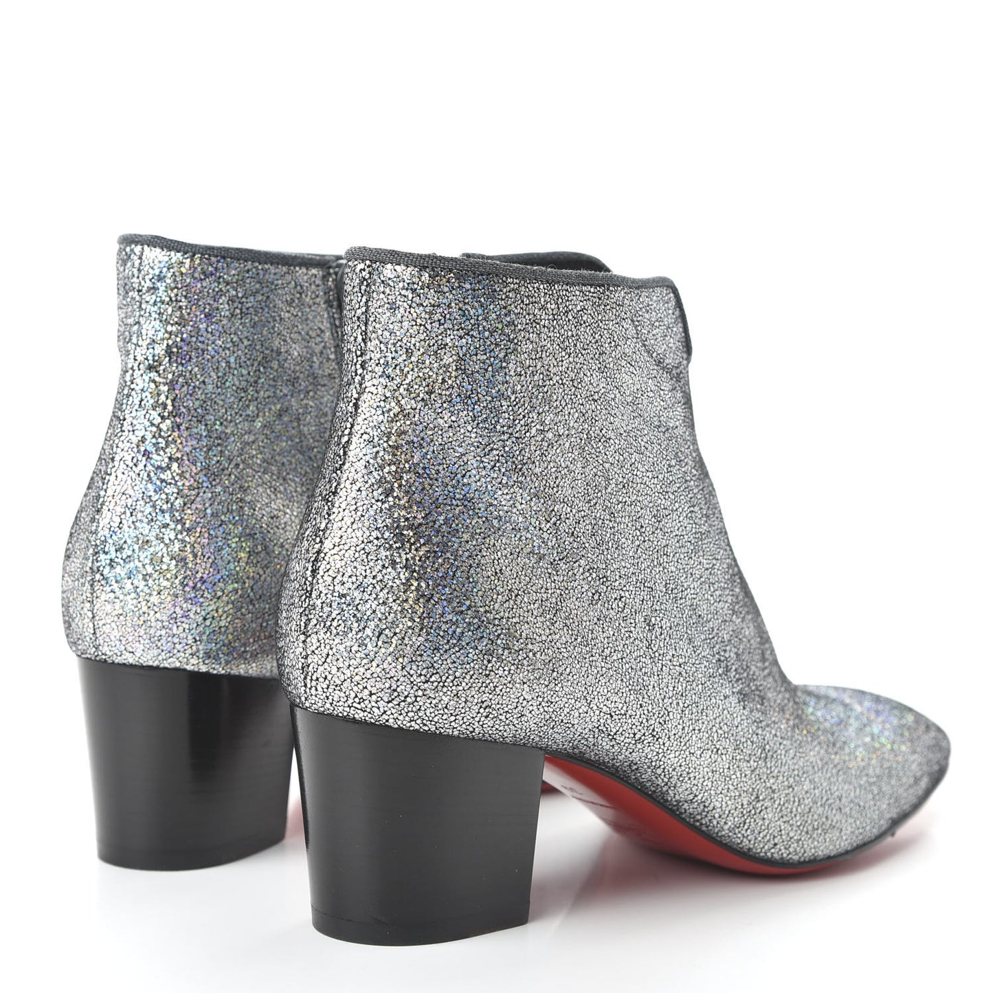 Glitter Disco 70S Ankle Boots 39 Silver