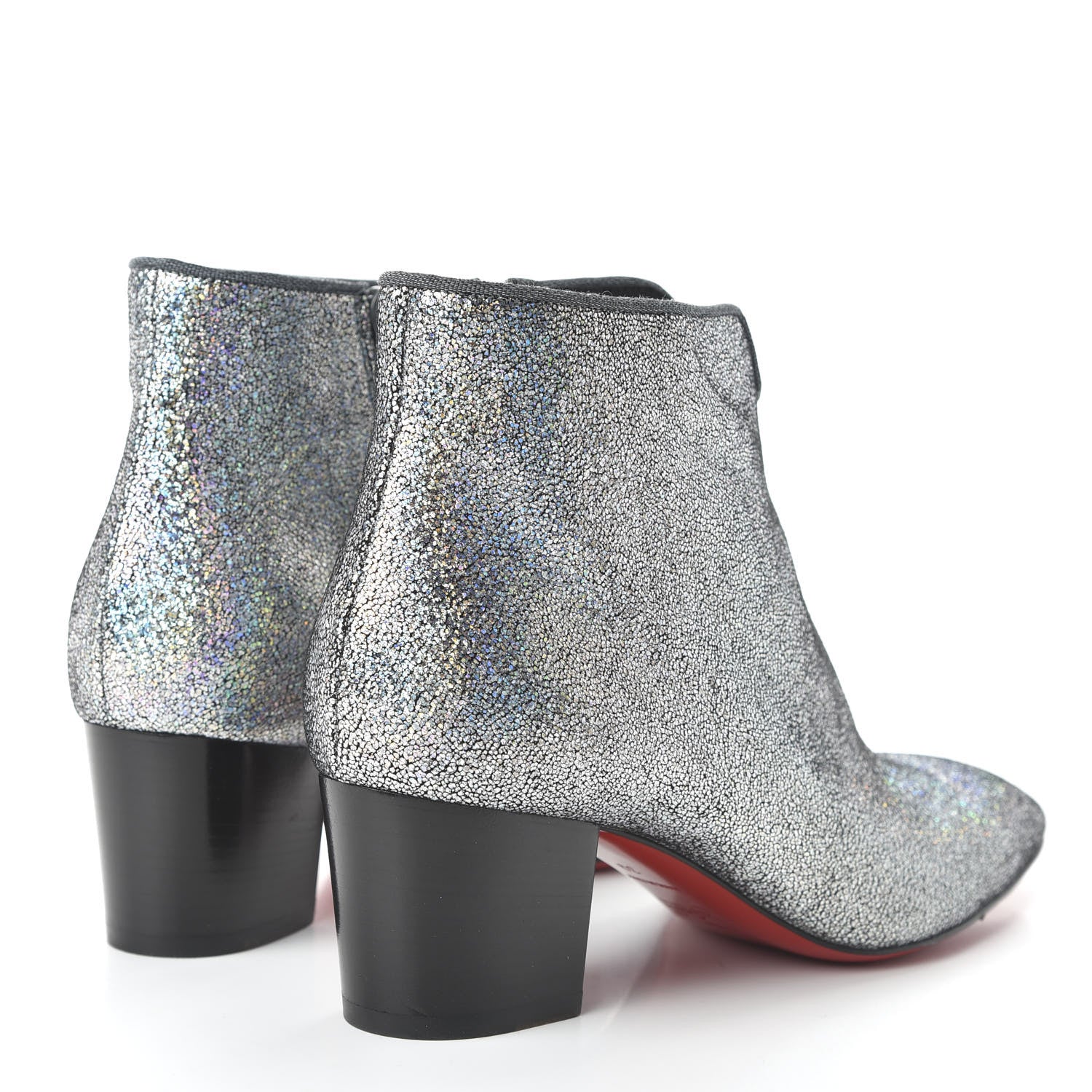 Christian Louboutin Glitter Disco 70S Ankle Boots 39 Silver 4 of 8