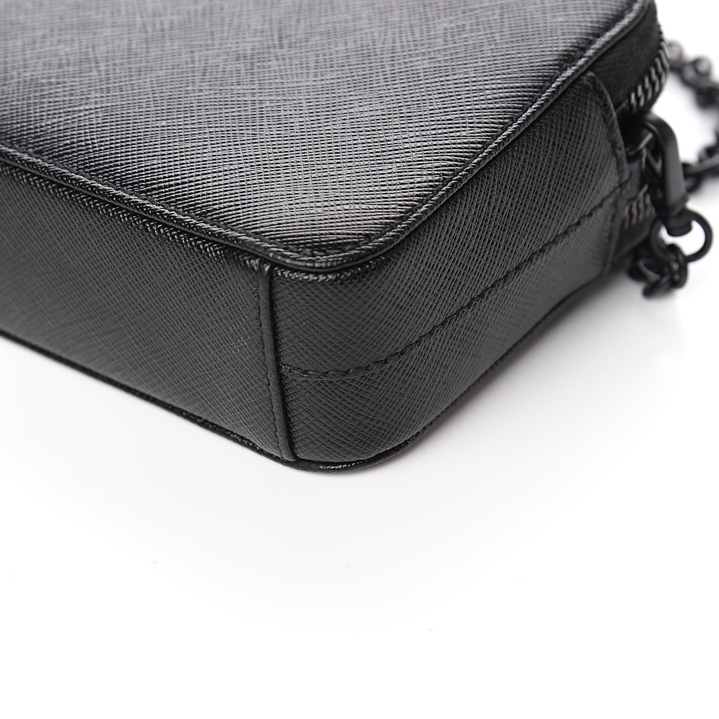Saffiano Shine Mini Crossbody Bag Black