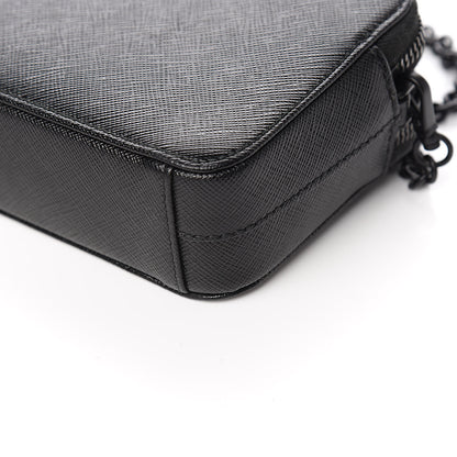 Prada Saffiano Shine Mini Crossbody Bag Black 9 of 10