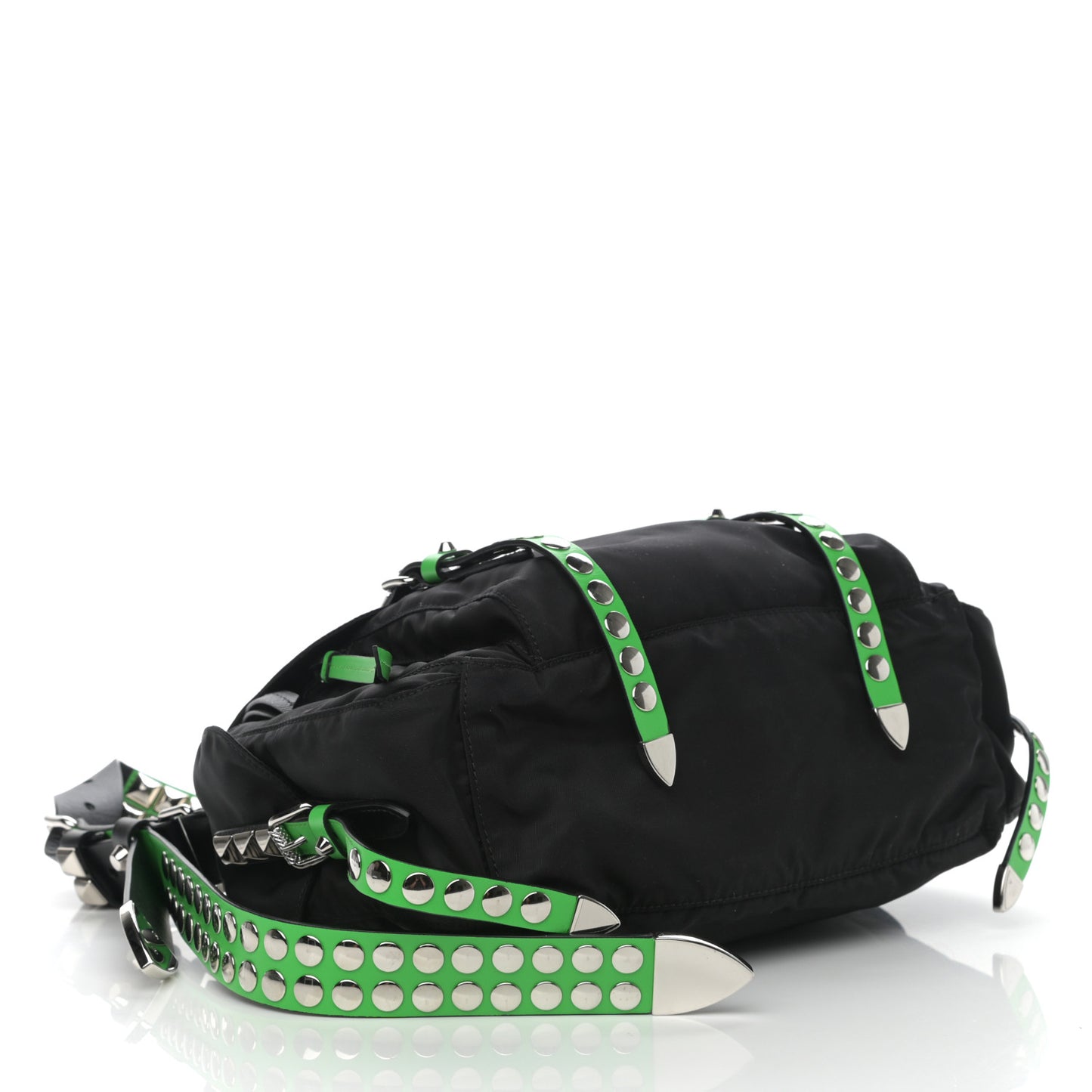 Nylon New Vela Studded Messenger Black Verde