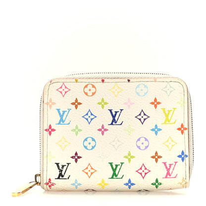 Louis Vuitton Monogram Multicolor Zippy Coin Purse Wallet White 1 of 7