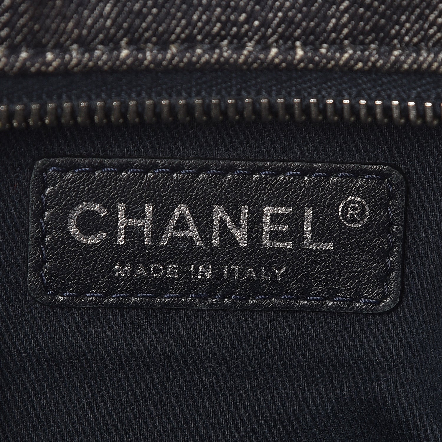Chanel Denim Deauville Bowling Bag Dark Blue 7 of 17