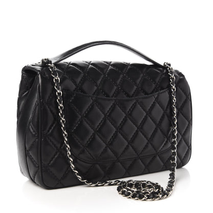 Chanel Lambskin Quilted Jumbo Easy Carry Flap Black 3 of 11