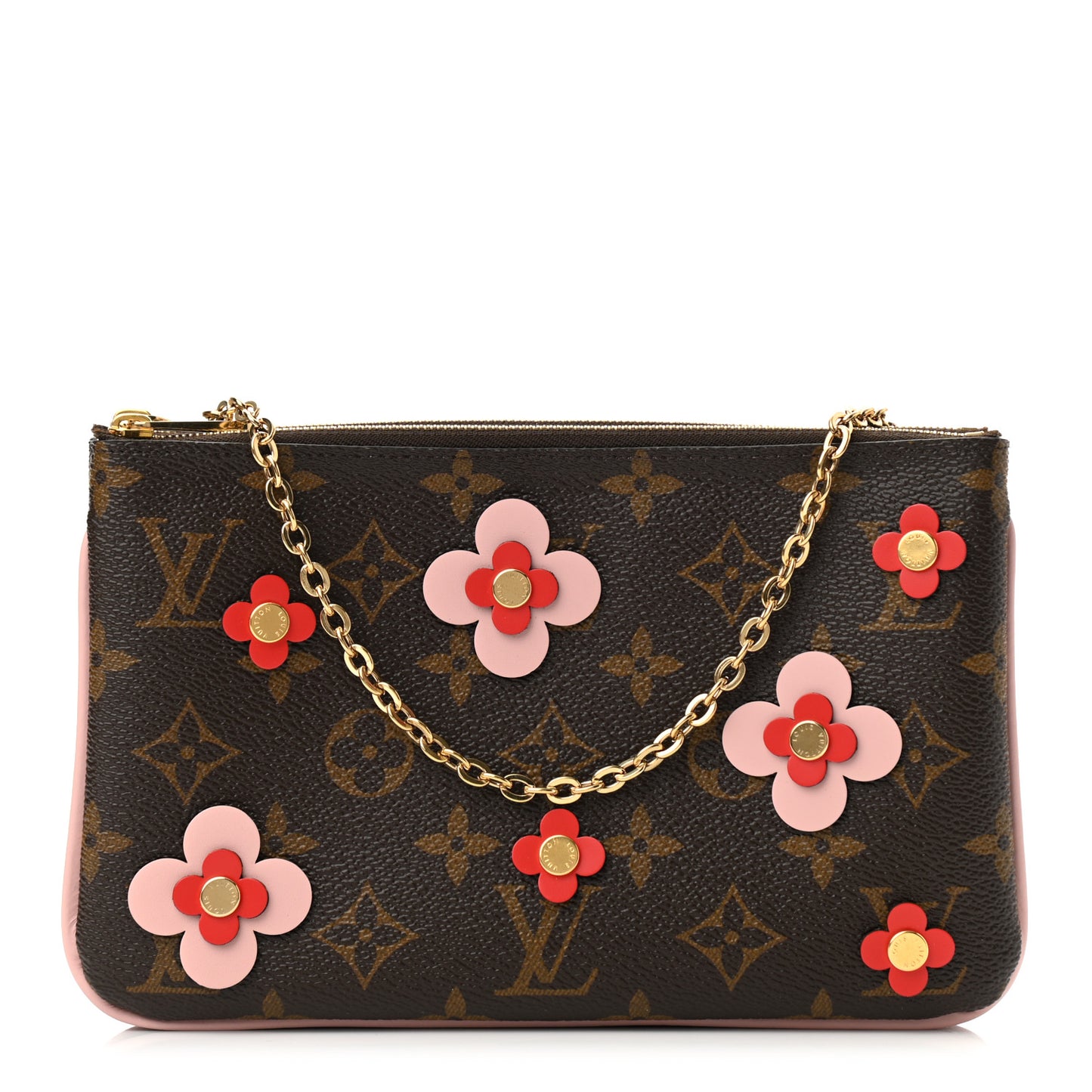 Monogram Blooming Flowers Double Zip Pochette