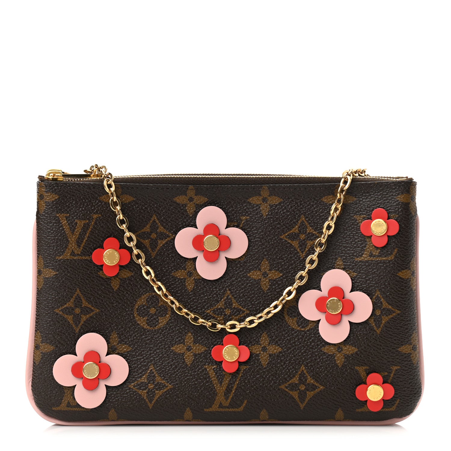 Louis Vuitton Monogram Blooming Flowers Double Zip Pochette 1 of 12