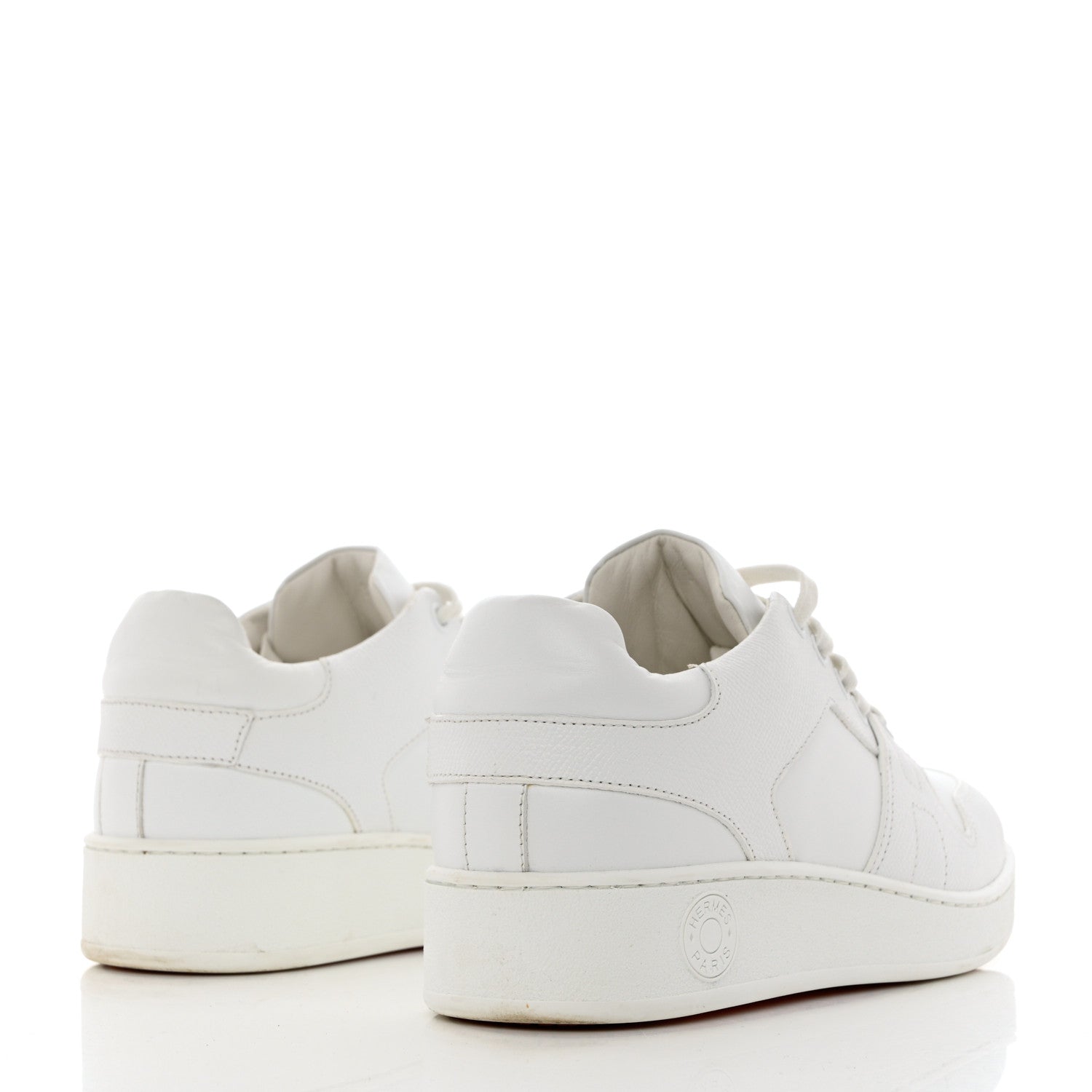 Hermes Epsom Calfskin Womens Free Sneakers 37 White 4 of 10