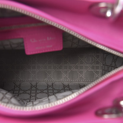 Christian Dior Lambskin Cannage Medium Lady Dior Fuchsia 5 of 14