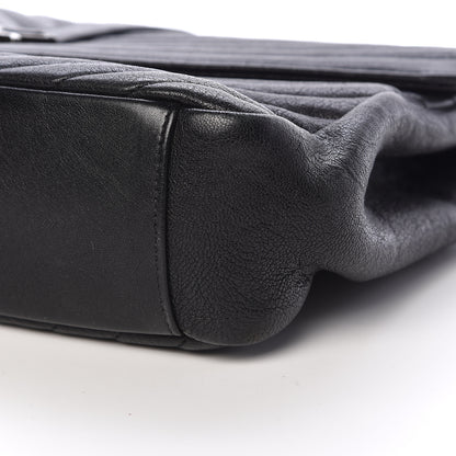 Saint Laurent Sheepskin Matelasse Chevron Monogram Large College Satchel Black 12 of 17