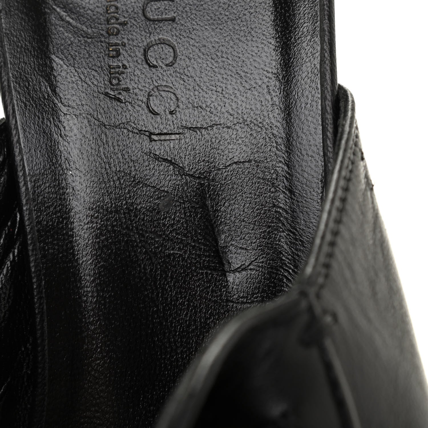 Gucci Malaga Kid Horsebit Princetown Mid Heel Mules 38 Black 10 of 11