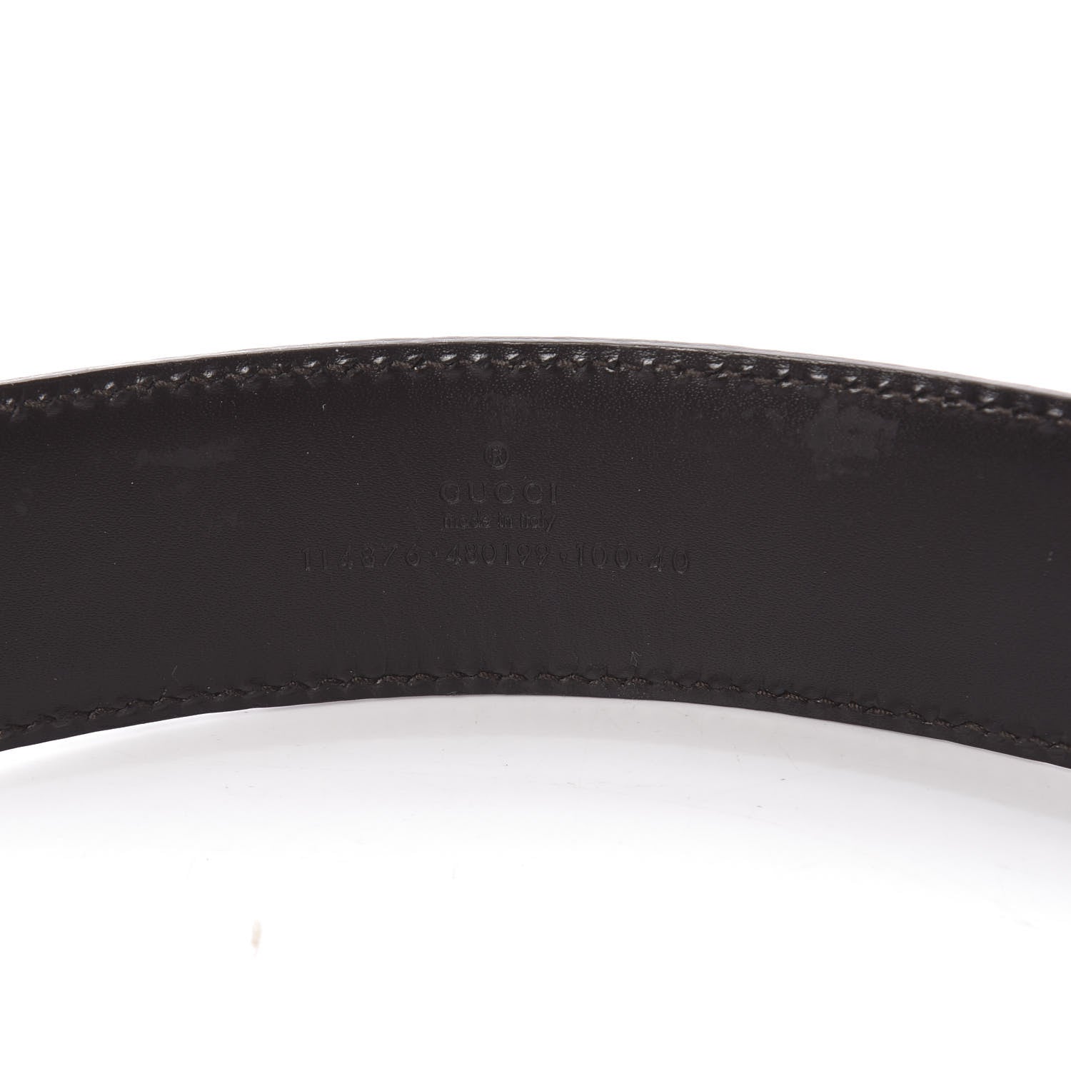 Gucci Guccissima Interlocking G Belt 100 40 Off White 3 of 5