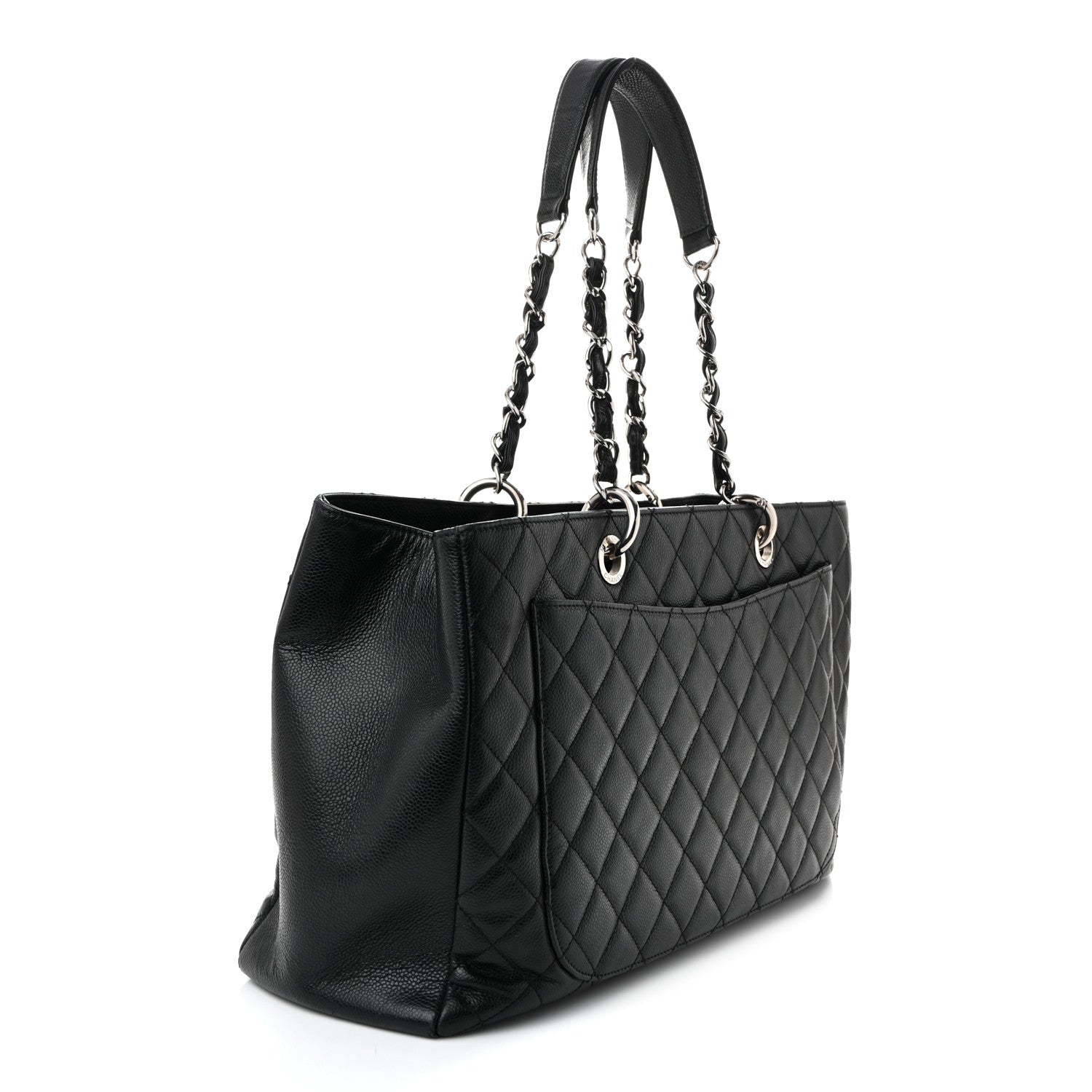Chanel Caviar Quilted XL Grand Shopping Tote GST Black 3 of 10