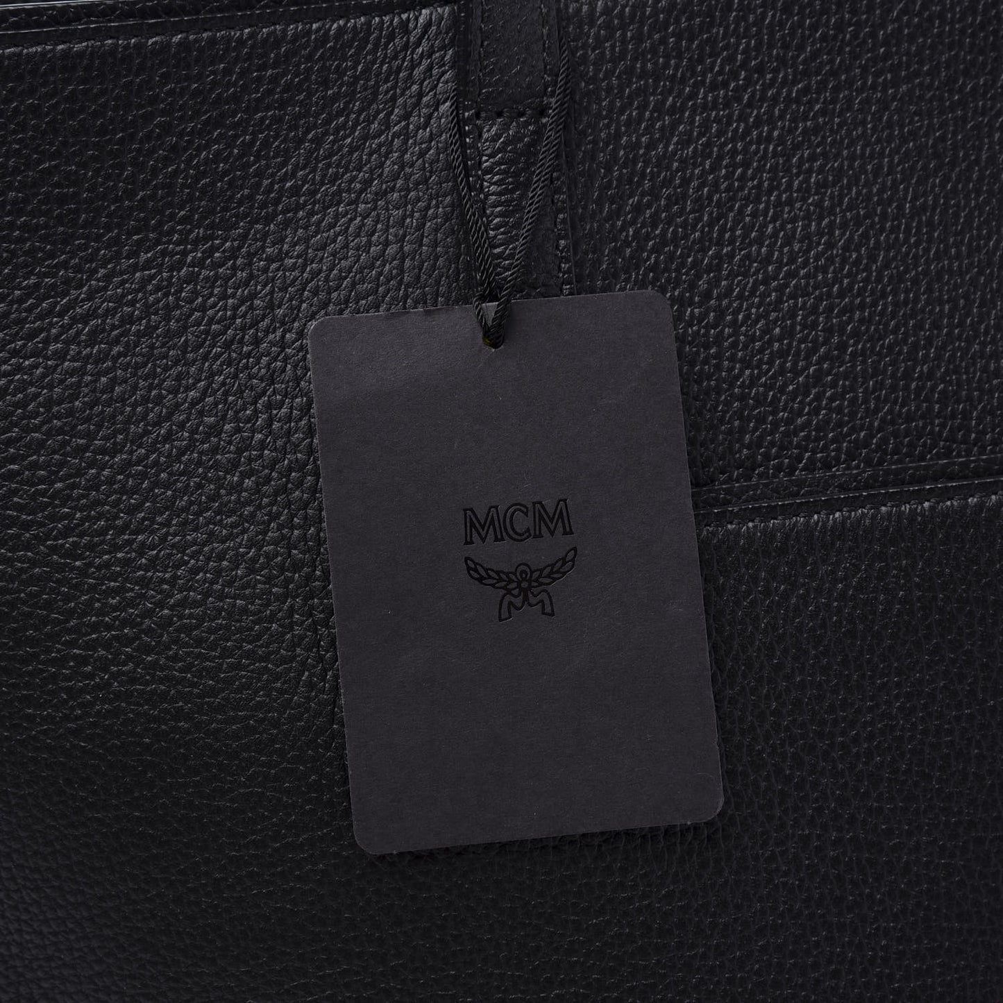 Calfskin Visetos Anya Shopper Tote Black