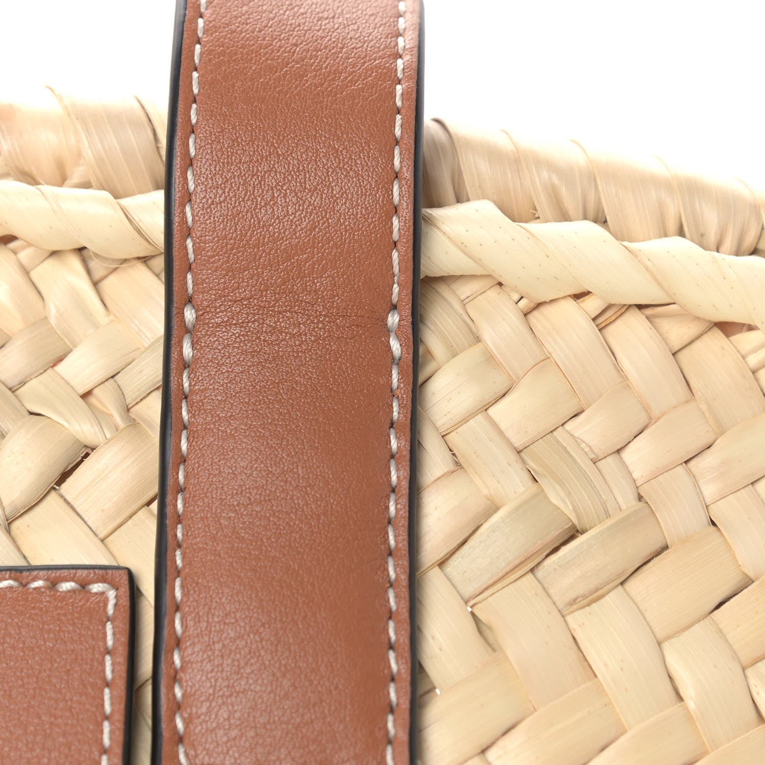 Loewe Raffia Small Basket Tote Bag Natural Tan 12 of 13