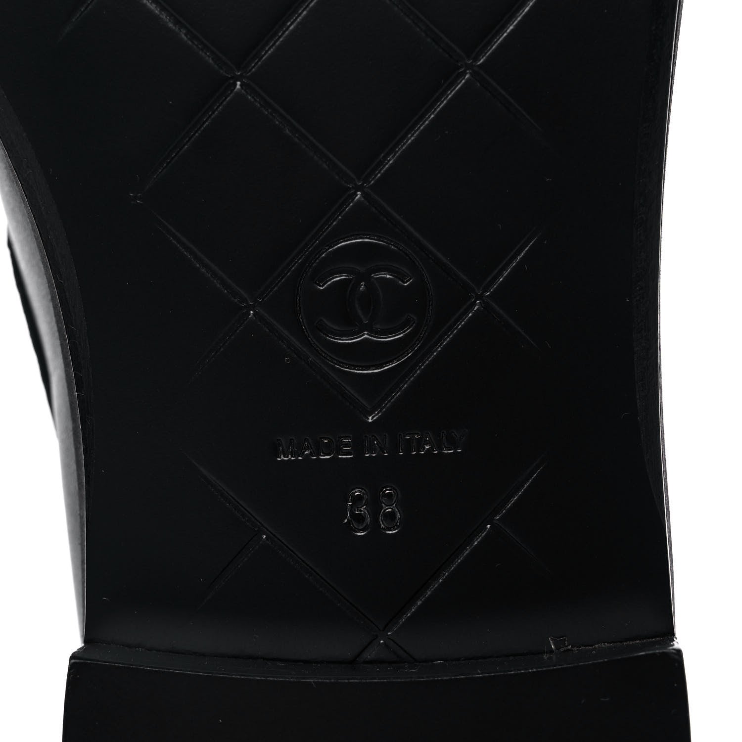 Chanel Lambskin Quilted CC Turnlock Loafers 38 Black 6 of 9