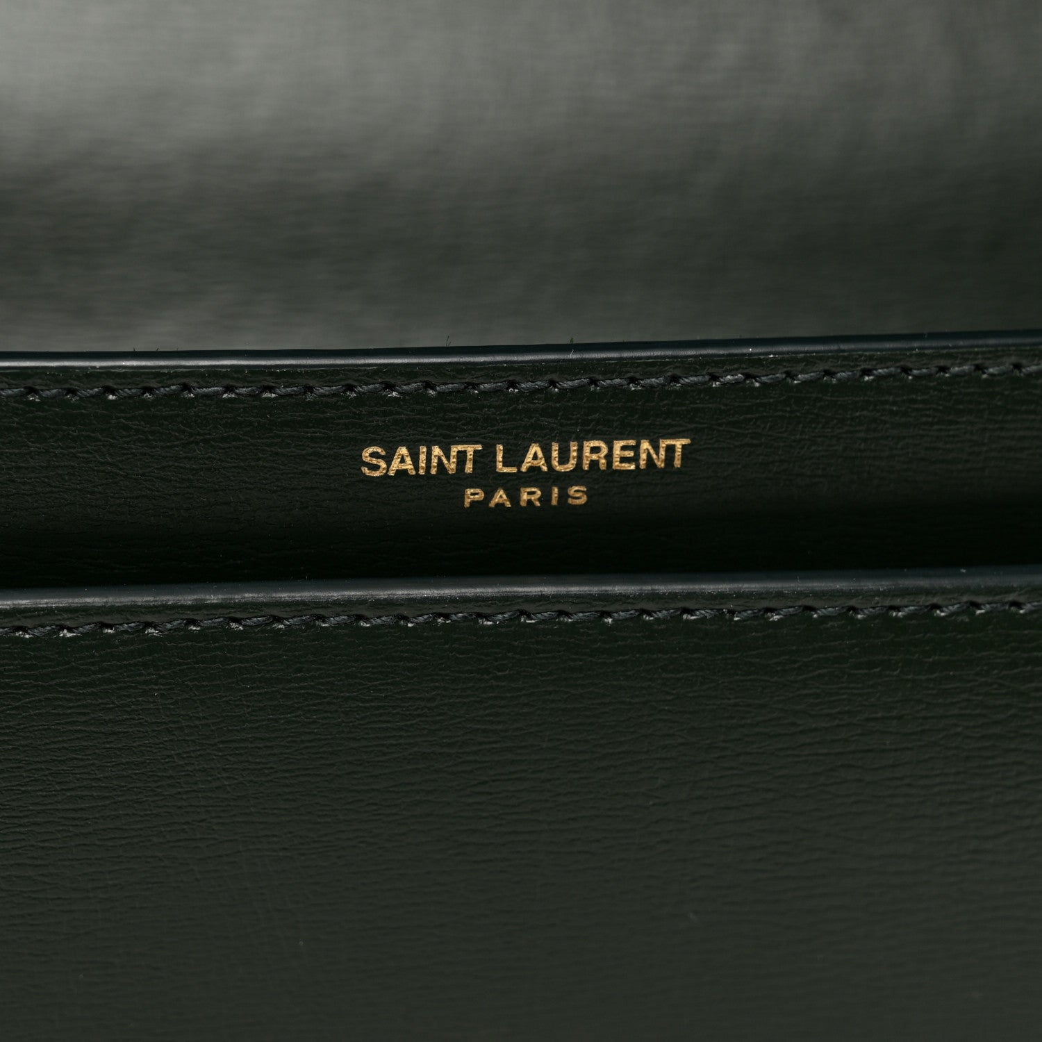 Saint Laurent Calfskin Medium Monogram Sunset Dark Green 8 of 12