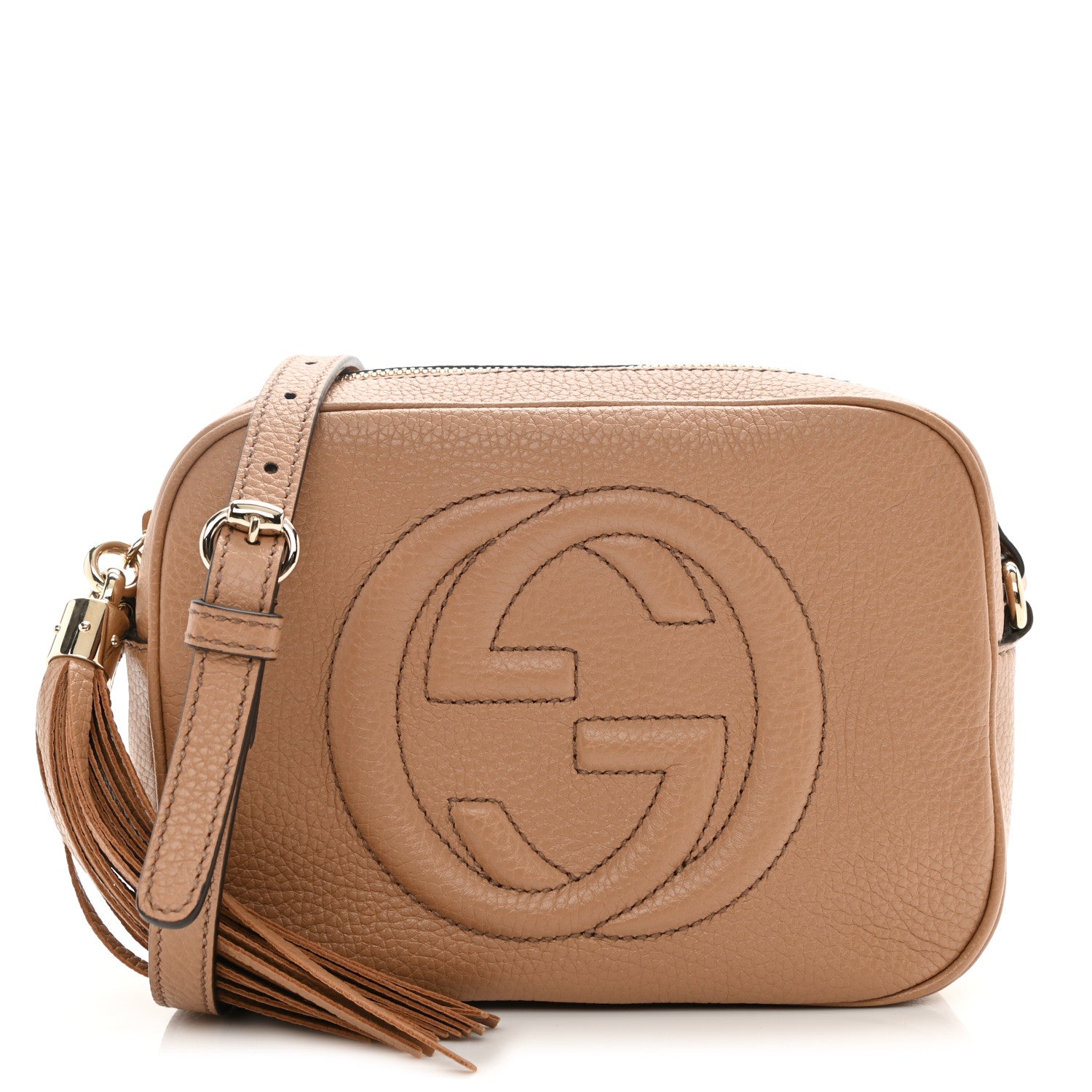 Gucci Pebbled Calfskin Small Soho Disco Bag Rose Beige 1 of 9