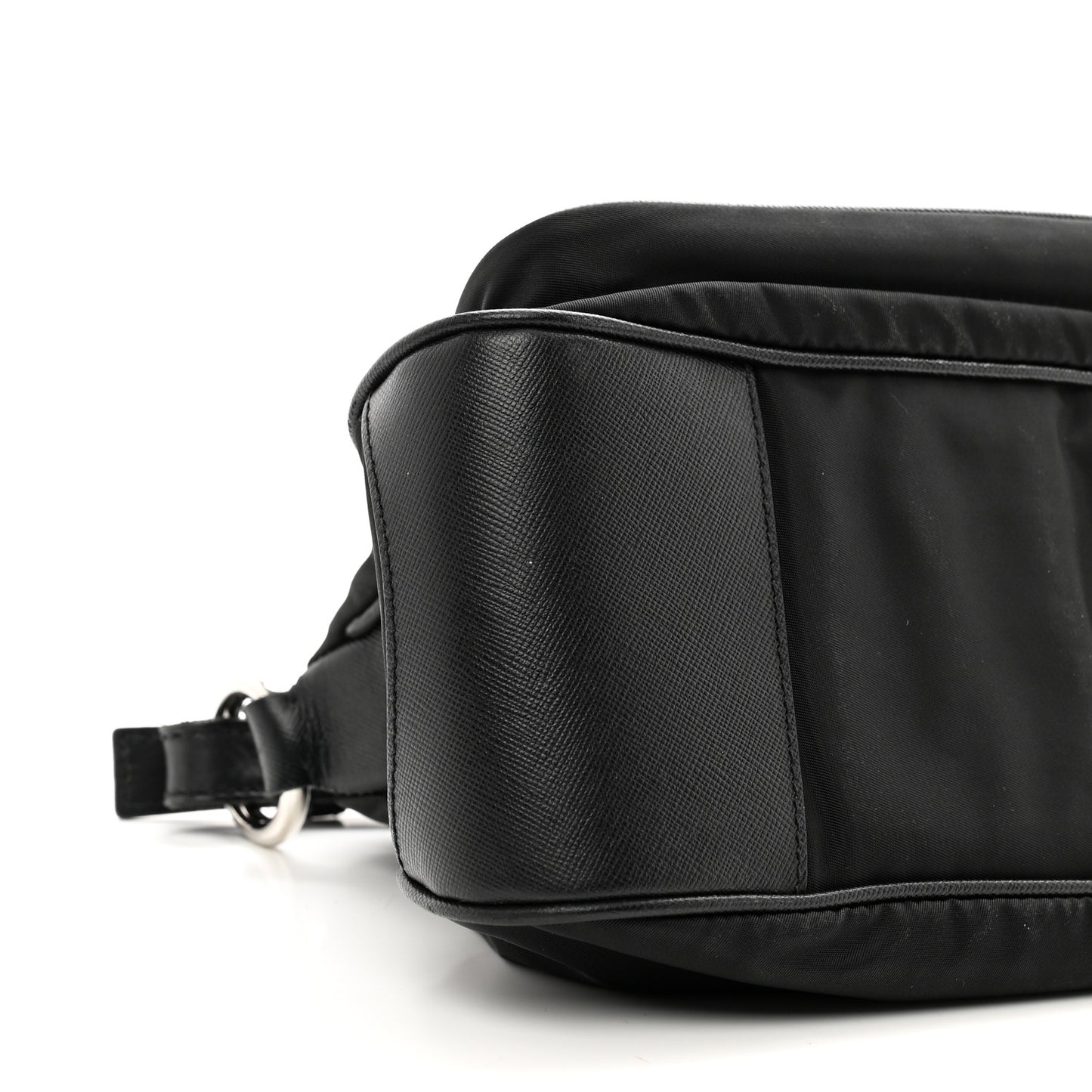 Tessuto Nylon Saffiano Shoulder Bag Black