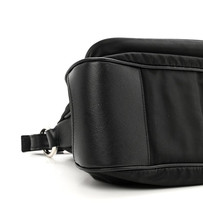 Prada Tessuto Nylon Saffiano Shoulder Bag Black 8 of 10