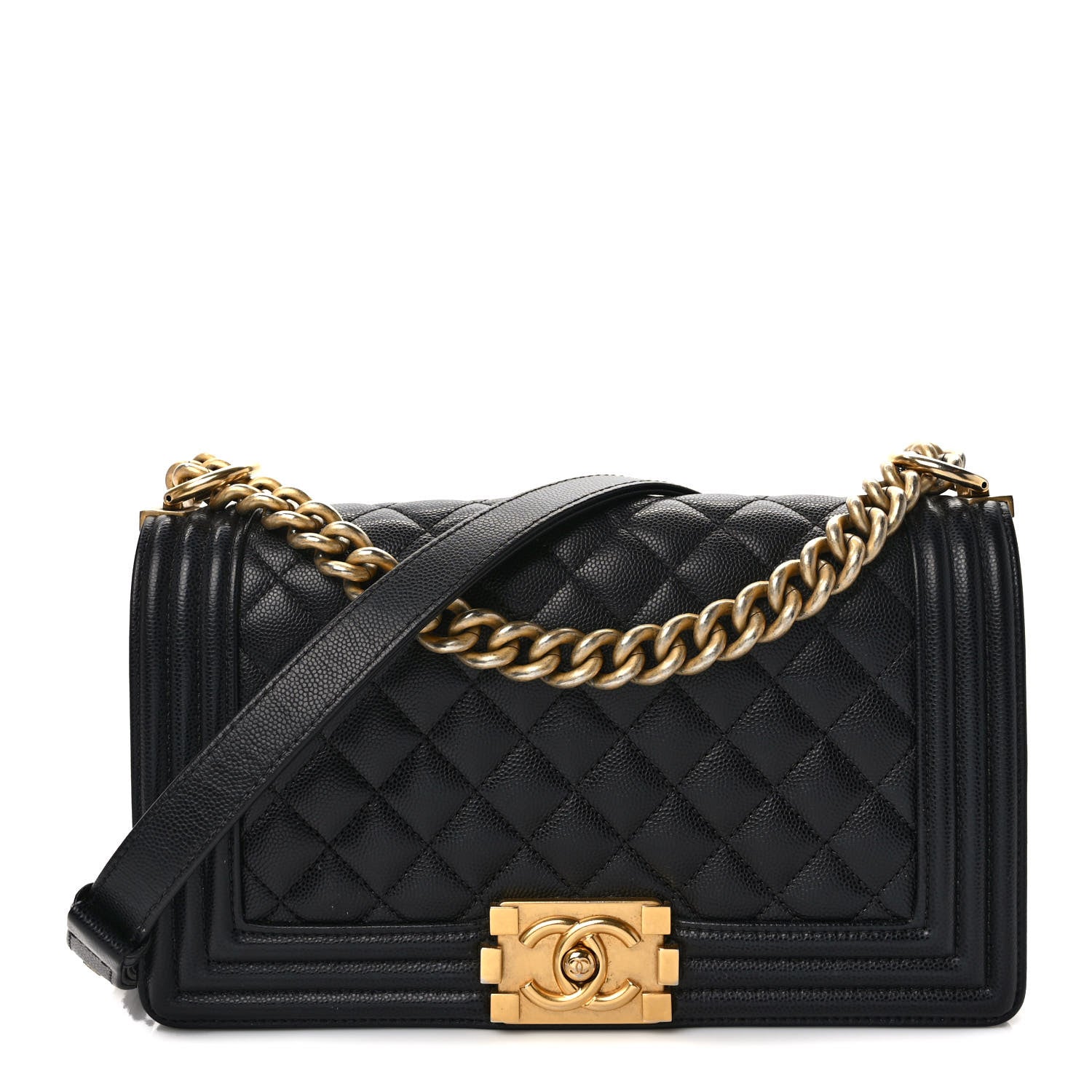 Chanel Caviar Quilted Medium Boy Flap Black 1 of 9