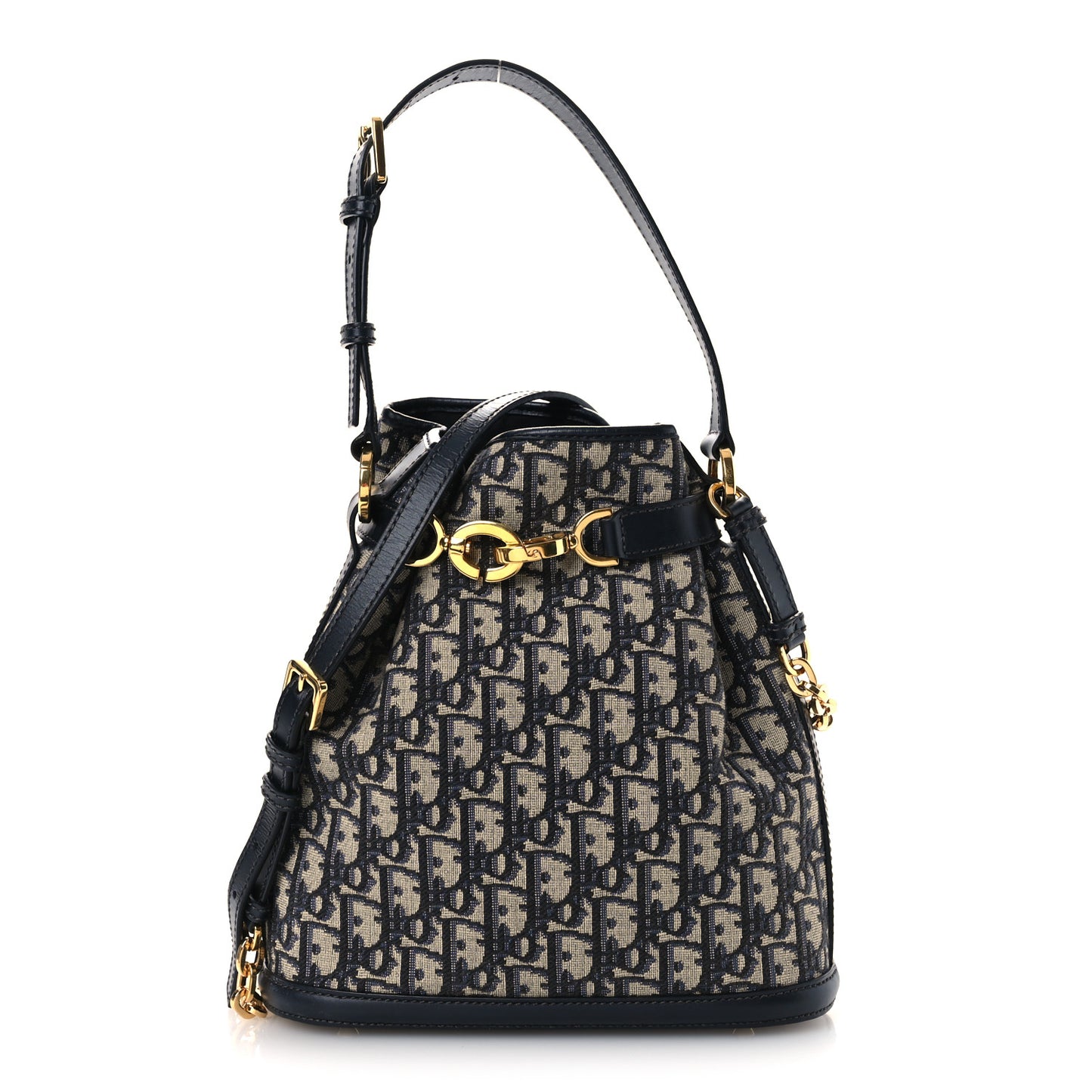 Oblique Calfskin Medium C'est Dior Bucket Bag Blue