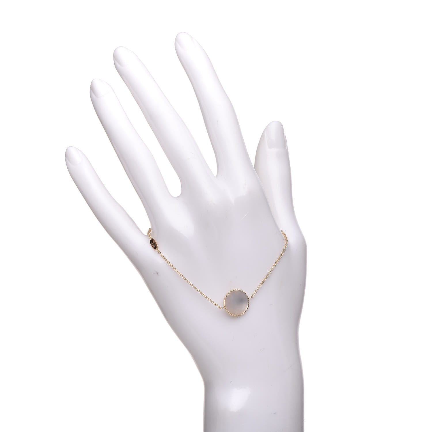Christian Dior 18K Yellow Gold Diamond Mother of Pearl Rose Des Vents Bracelet 10 of 16
