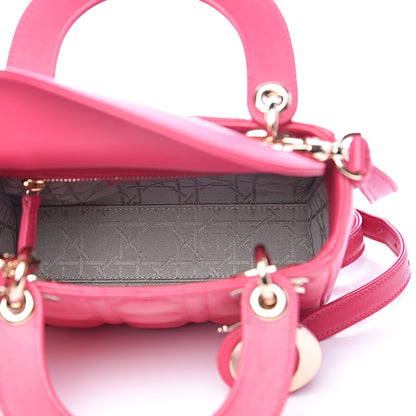 Christian Dior Lambskin Cannage Mini Lady Dior Fuchsia 5 of 10