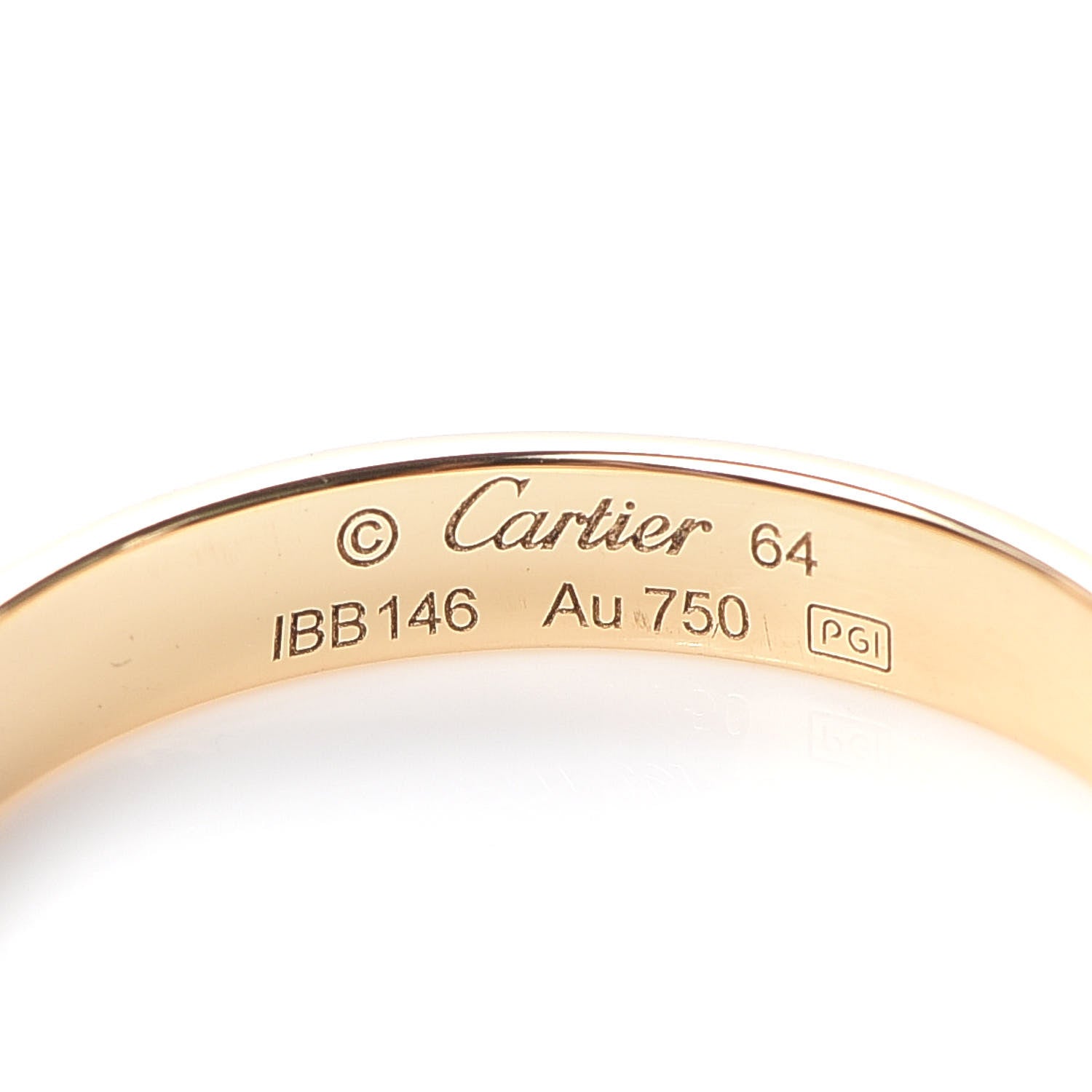Cartier 18K Yellow Gold 3.5mm LOVE Wedding Band Ring 64 10.75 4 of 5