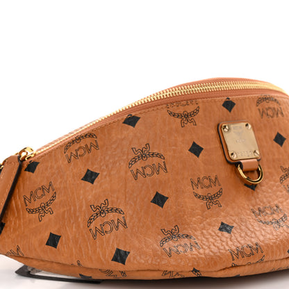 MCM Visetos Medium Fusten Belt Bag Cognac 8 of 9