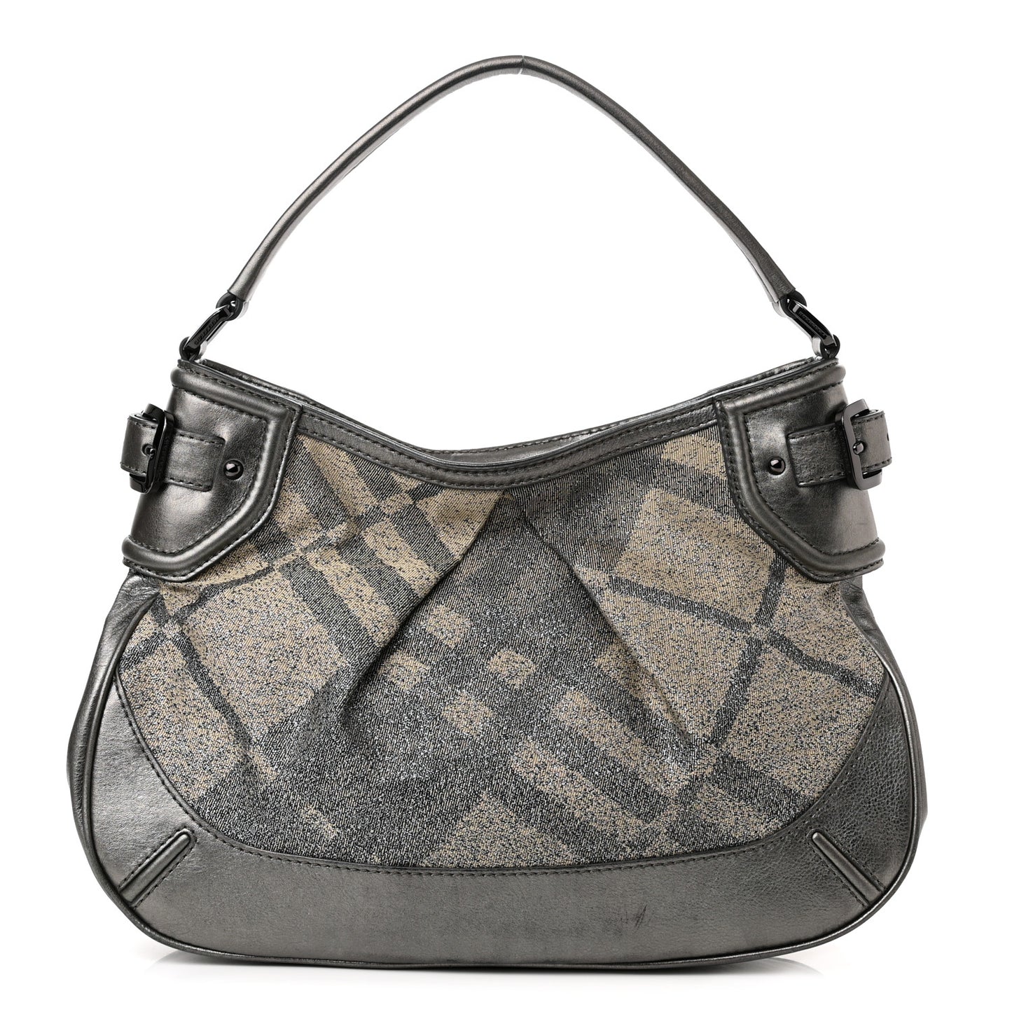 Shimmer Check Medium Fairby Hobo Pewter