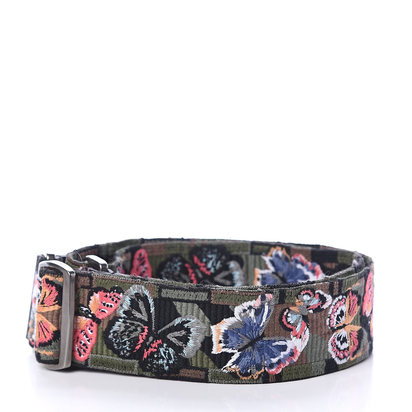 Canvas Camubutterfly Rockstud Guitar Strap Multicolor
