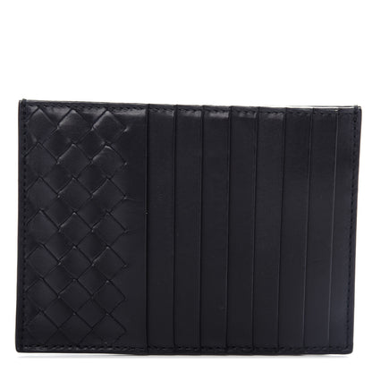 Bottega Veneta Calfskin Intrecciato Card Case Black 1 of 9
