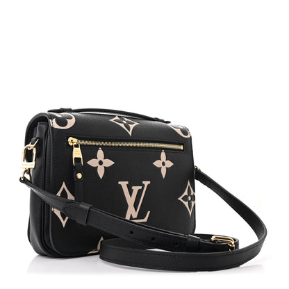 Louis Vuitton Empreinte Monogram Giant Pochette Metis Black Beige 3 of 11