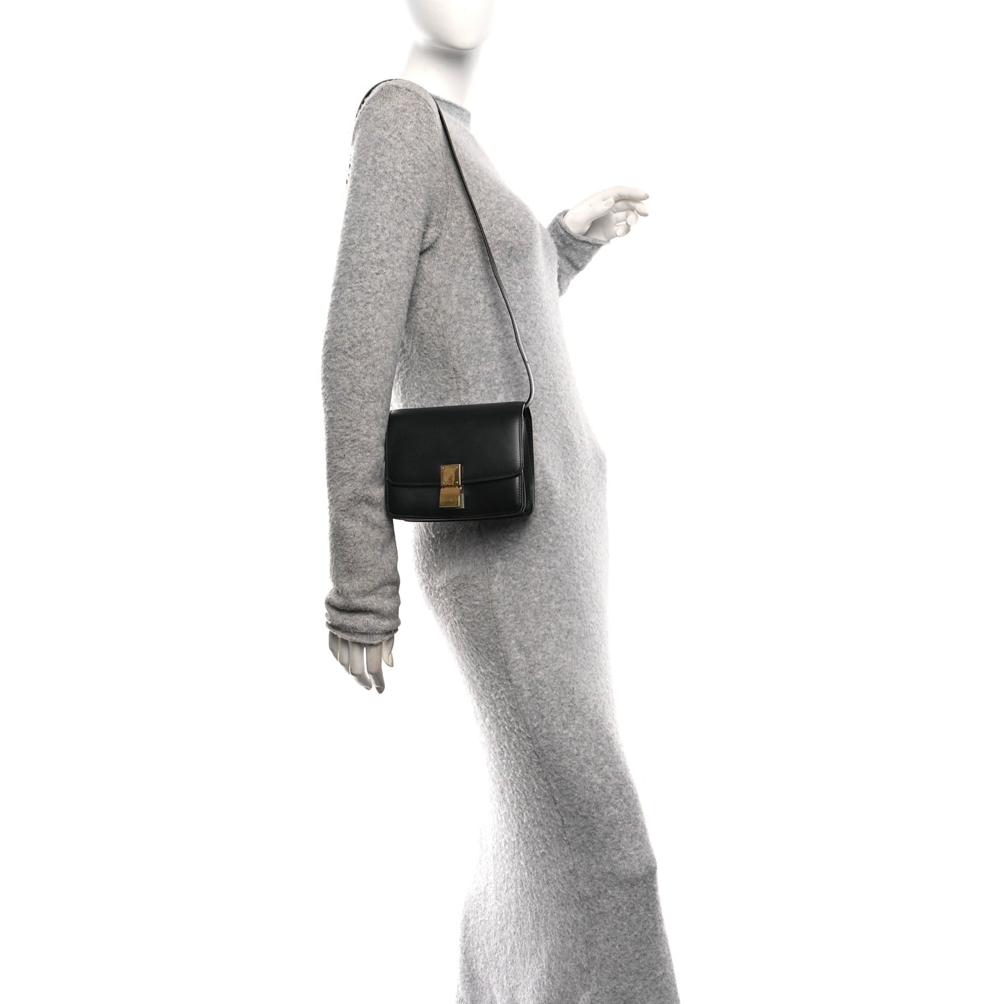 Box Calfskin Small Classic Box Flap Bag Black